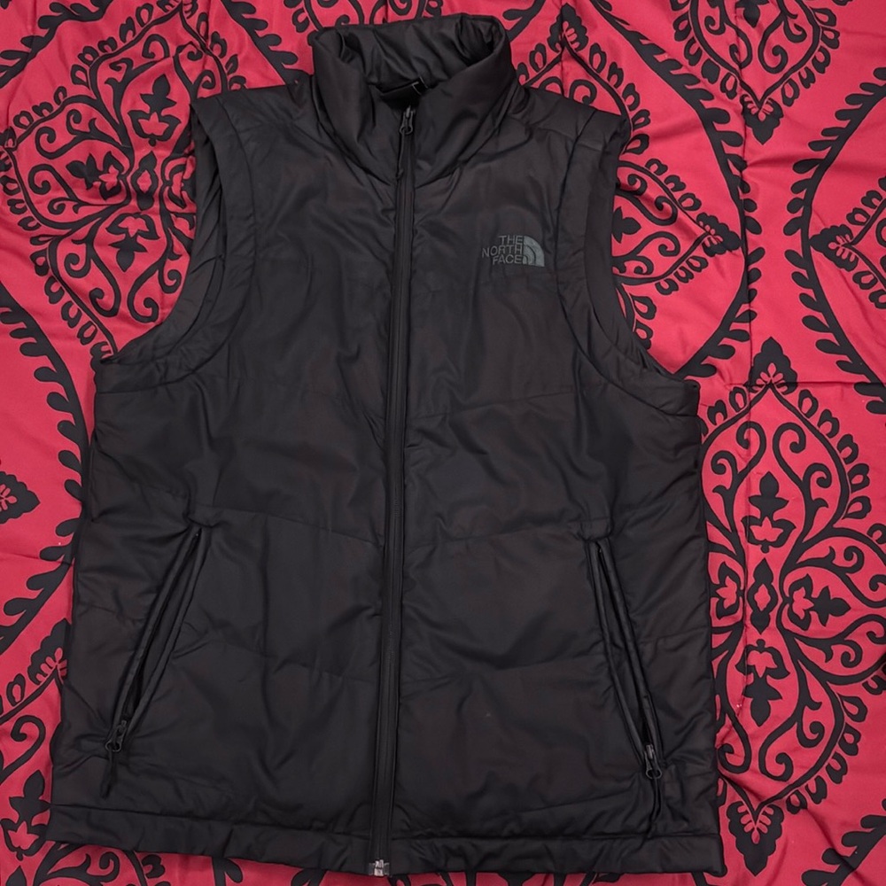 Black on black The North Face vest